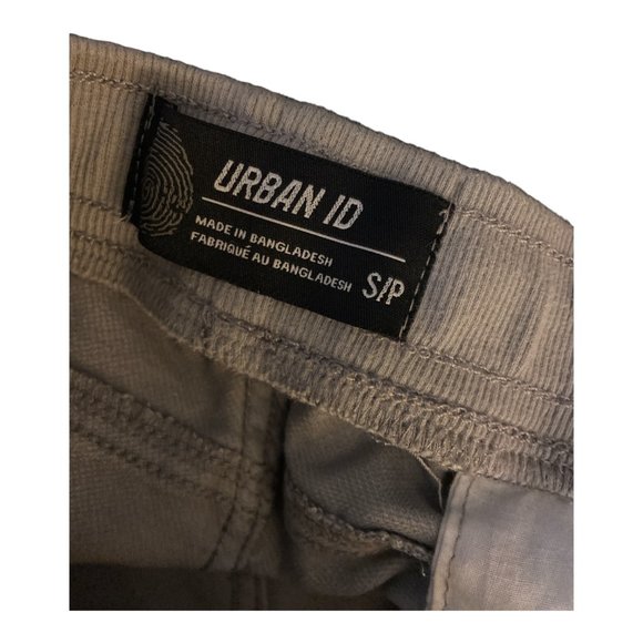 Urban ID Pants Mens Small Gray Straight Cut Skinny Drawstring Cargo Jogger - Picture 5 of 5